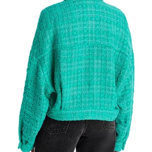 IRO Ezro Tweed Green Jacket Size S - Picture 10 of 10